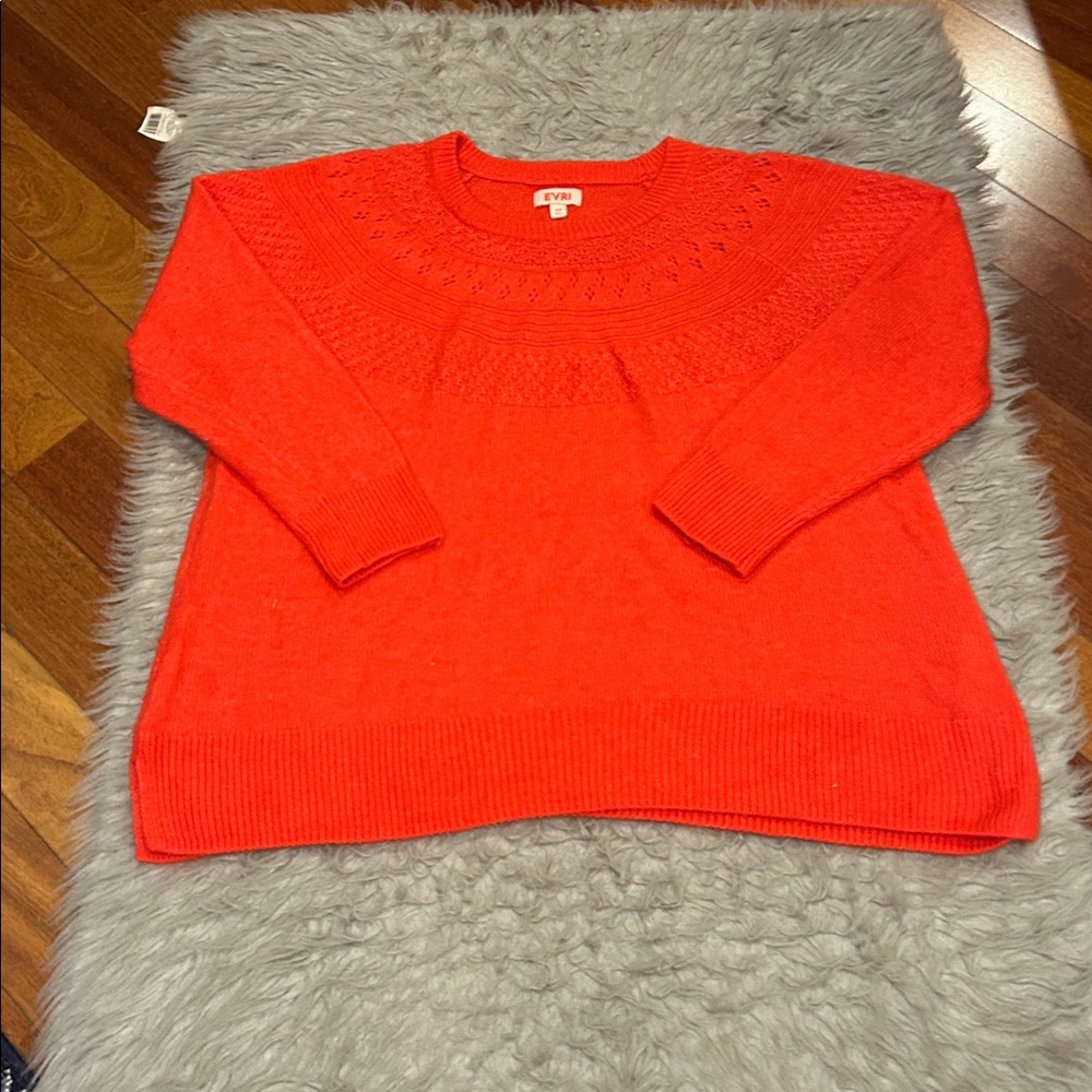 EVRI Red Knit‎ Acrylic Sweater